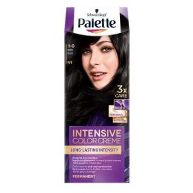 Vopsea de Par Permanenta - Schwarzkopf Palette Intensive Color Creme Long-Lasting Intensity Permanent, nuanta 1-0 (N1) Negru