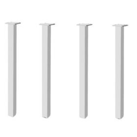 Set 4 picioare pentru masa din aluminu, cu profil patrat 60x60 mm, H:820 - Maxdeco