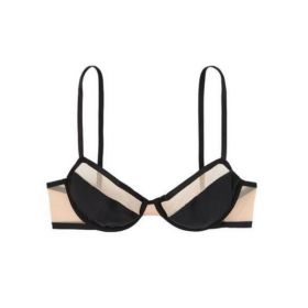 Sutien Victoria&#039;s Secret, Unlined Mesh Demi Bra, Negru , 32D (70D)