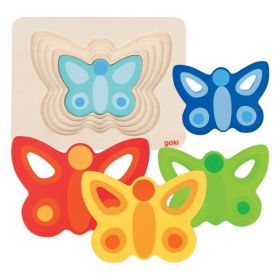 Puzzle incastru Fluturasi colorati,7Toys