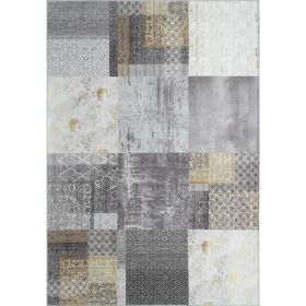 Covor Dinarsu,Edessa 1300 Grey Gold 80 x 250 cm, densitate covor 1.60 KG/m&sup2;, grosime covor 7 mm