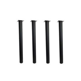 Picior pentru masa H 820, D 60, finisaj negru, set 4 bucati - Maxdeco