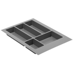 Suport organizare tacamuri Axispace, gri antracit, pentru latime exterioara corp 400 mm, montabil in sertar de bucatarie