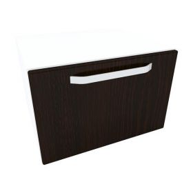 Armonia Comoda alba cu 1 sertar cu maner front MDF Wenge