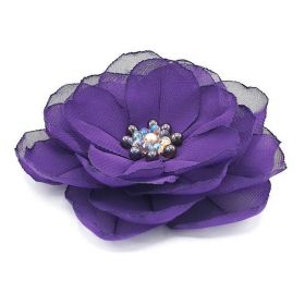 Agrafa par floare mov handmade, Purple Flower, Zia Fashion