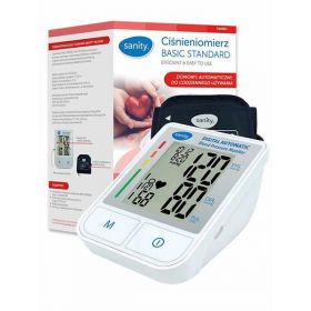 Tensiometru electronic de brat Sanity Basic Standard MD 5940, manseta 22-32 cm, memorare 2 utilizatori, 120 seturi de memorie, Alb