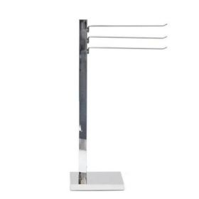Suport prosoape de baie, inox, mobil, 3 brate