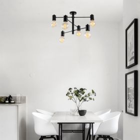 Candelabru Opviq, Hexa - 6941, 33x61 cm, 6 x E27, 40W, negru