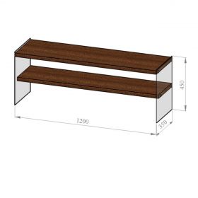 Comoda TV Neostill TV103, 120 x 35 x 45 cm, walnut