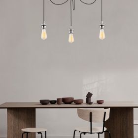 Lustra Kabluni MR - 905, Opviq, 96 x 6 x 102 cm, 3 x E27, 40W, chrome
