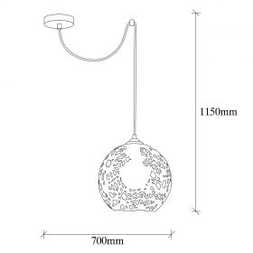 Candelabru, Nitid, Fellini - MR - 896, E 27, 100 W, metal