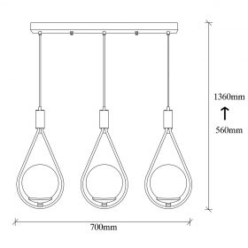 Candelabru, Nitid, Mudoni - MR - 939, E27, 100 W, metal