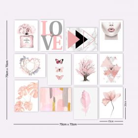 Set 12 tablouri decorative, 12MDF10, Lulu, 15x20 cm, plastic