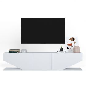 Comoda TV Diamond, Minima, 180x30x40 cm, alb