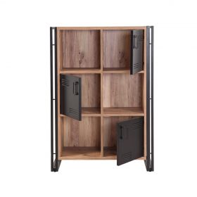 Biblioteca Cosmo Neva, Sapphire, 89x35x127 cm, natural/negru