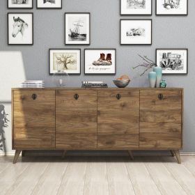 Bufet inferior Elite Walnut, Mezza, 180x45x80 cm, maro