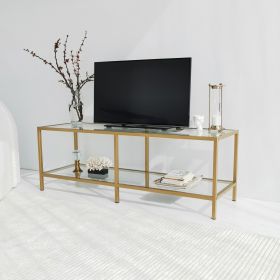 Comoda TV Basic, Neostill, 130x40x45 cm, auriu