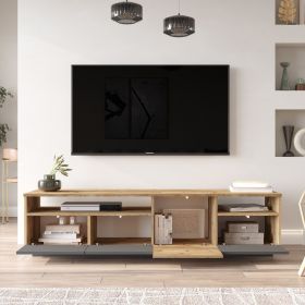 Comoda TV FR5 - AA, Locelso, 180x44.5x44.6 cm, natural/antracit