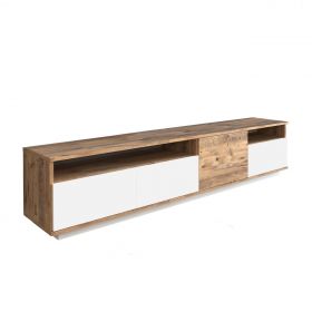 Comoda TV FR5 - AW, Locelso, 180x44.5x44.6 cm, natural/alb