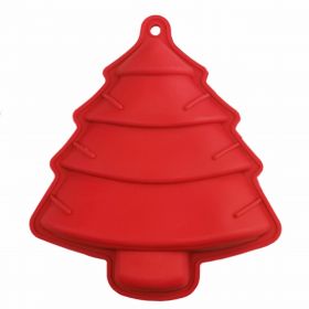 Forma pentru prajituri Xmas tree, 24x27x4 cm, silicon, rosu