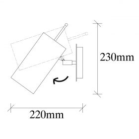 Aplica de perete, Kem - 6382, Opviq, 9 x 22 x 23 cm, 1 x E27, 40W, aramiu antic