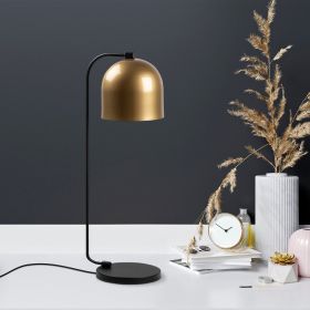 Lampa de masa, Epika - 12246, Fulgor, 17 x 22 x 60 cm, 1 x E14, 40W, auriu/negru