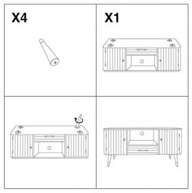 Comoda TV, Matera, Mauro Ferretti, 117 x 40 x 60 cm, lemn frasin/lemn pin/MDF/fier, alb/maro