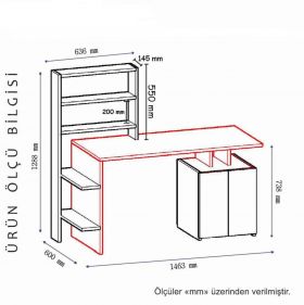 Birou, Arnetti, Melis, PAL, Alb / Antracit