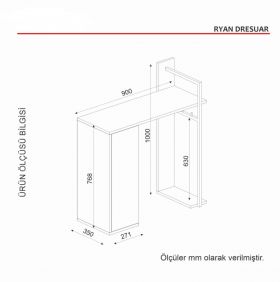 Dulap, Tera Home, Ryan, 90x76.8x35 cm, PAL, Maro