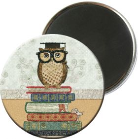 Magnet - Owl on Books | Kiub