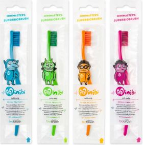 Periuta de dinti organica soft - KIDS - pentru copii - BioBrush Albastru