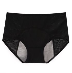 Chiloți menstruali până la talie negru XL