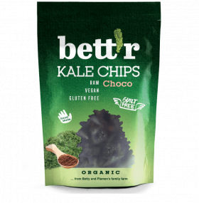 Chips din kale cu ciocolata raw, eco-bio, 30g - Bettr