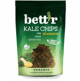 Chips din kale cu mustar raw, eco-bio, 30g - Bettr