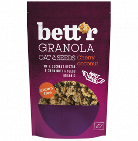 Granola cu cirese si cocos fara gluten, eco-bio, 300g - Bettr