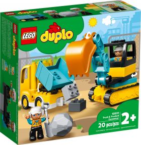 LEGO DUPLO  CAMION SI EXCAVATOR PE SENILE 10931