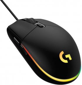 logitech MOUSE G203 LIGHTSYNC  BLACK USB (910-005796)