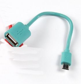 Adaptor Micro USB la USB K68 turcoaz