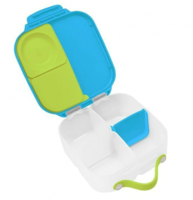 Caserola compartimentata Albastru + Verde Mini Lunchbox 1L, 1 bucata, Bbox