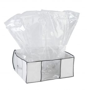 Cutie cu sac pentru vidat, Wenko, Vacuum Soft Box L, 65 x 25 x 50 cm, polietilena/poliamida/polipropilena