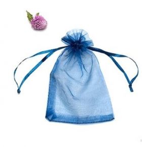 Saci Organza 100 buc albastru inchis XXL