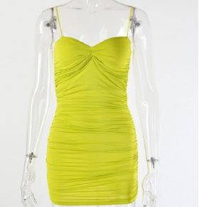 Rochie mini sexy verde deschis M