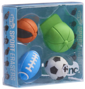 Set 4 radiere - Sport Fruit-Scented Eraser - Tinc | Tinc