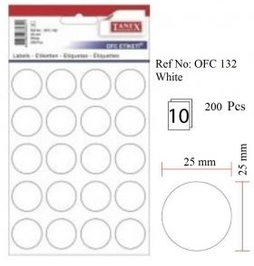 Etichete Autoadezive Albe, D25 Mm, 200 Buc/set, Tanex