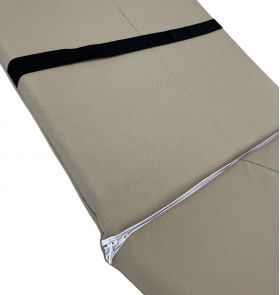Saltea cu spumă poliuretanică Somnart 60x185, înălțime 4 cm, pentru șezlong, doua segmente, husă impermeabilă, culoare bej