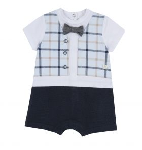 Salopeta bebe Chicco, alb cu bleumarin, 50951-64MFCI