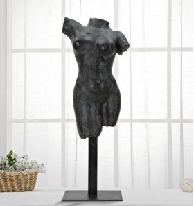 Decoratiune Museum Woman, Mauro Ferretti, 19x17x50 cm, polirasina, negru