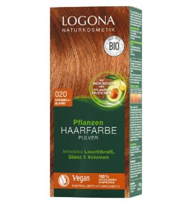 Vopsea de par 100 % naturala, BLOND CARAMEL - Nuanta 020, 100g - LOGONA