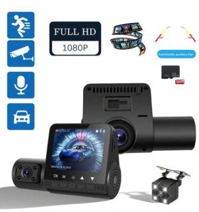 Camera Auto Full Hd 1080P Tripla Monitor 4inch Touchscreen Bord+Habitaclu+Spate 170 Grade