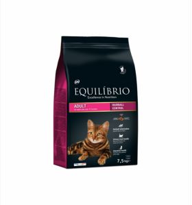 Hrana uscata pentru pisici Equilibrio Adult Cats Hairball, 7.5 kg